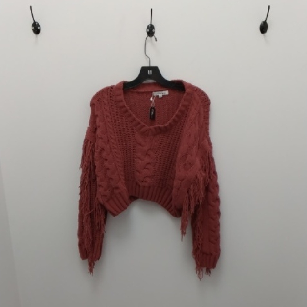 Women's Cable Knit Sweater - Rust